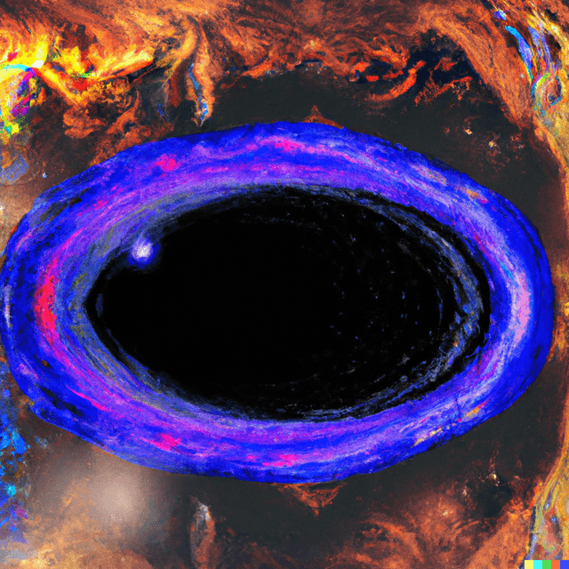 a black hole with blue effects, hd